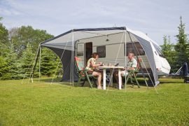 caravan with awning