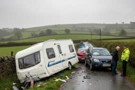 touring caravan accident